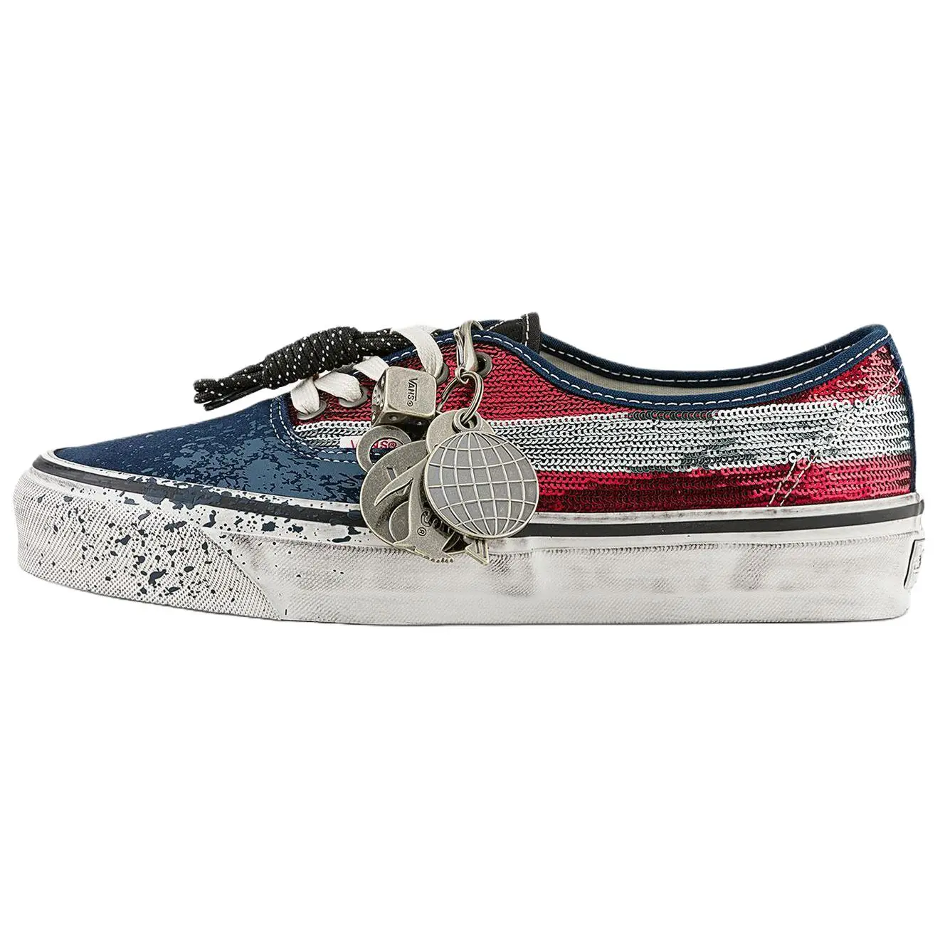 Vans Authentic Premium 'La Habana-Red Navy' Men's/Women's Narrow Fit Lace-Up Rubber Retro Casual Athletic Sneaker, True To Size, Snug Fit