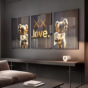 Set of 3 Golden Hypebeast poster, Hypebeast Poster, Hypebeast Figure Unframed