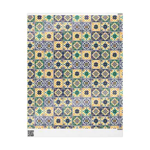 Mexican Talavera Wrapping Paper - Pattern Floral Green