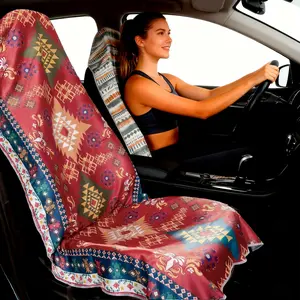 Waterproof Sweat Towel Car Seat Cover for Post Gym Workout, Running, Swimming, Beach and Hiking, Universal Fit Anti-Slip Bucket Seat Protector for Cars, SUVs and Trucks, Machine Washable