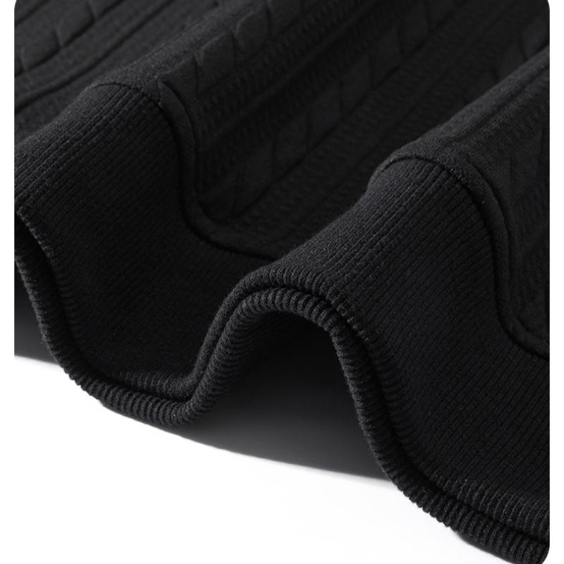 Men's Jacquard Cable Knit Round Neck Sweatshirt, Solid Color Casual Loose Long Sleeve T-Shirt, Made from High-Quality Fabric, Comfortable Base Shirt, Suitable for Home Wear and Everyday Use, Plus Size Sports T-Shirt Men's Jacquard Cable Knit Round Neck Sweatshirt, Solid Color Casual Loose Long Sleeve T-Shirt, Made from High-Quality Fabric, Comfortable Base Shirt, Suitable for Home Wear and Everyday Use, Plus Size Sports T-Shirt