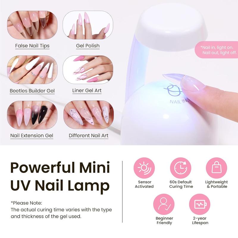 Beetles Tipex Instant Apex Nail Extension Tips Kit Coffin/Stilettol Shape Thick Acrylic Nail Flat Nails Manicure Gel press ons Nail Art DIY Nails Art #TikTokShopBacktoSchool