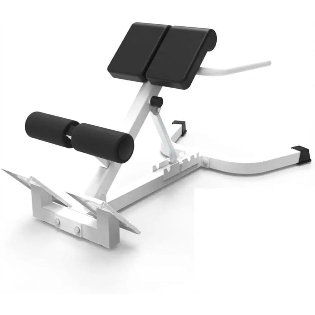 Dual-Adjustable Roman Chair Back Extension Machine - Steel Frame, 330 Lbs Capacity, Foldable Base, Anti-Slip Pads, 4 ft Height Adjustments, 8 Thigh Pad Settings for Abs, Chest, Glutes, Sculpting and Toning, Upper Body Strengthening Home Gym Use
