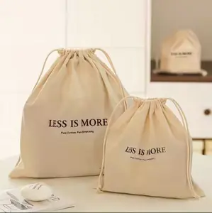 Minimalist Cotton Drawstring Dust Bag Fabric Storage Pouch Shoe & Handbag Protector