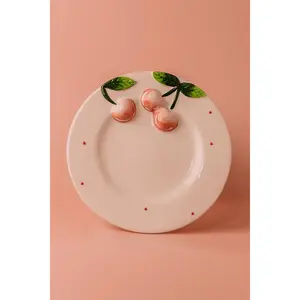 Mon Cheri Hand Painted Stoneware Plate