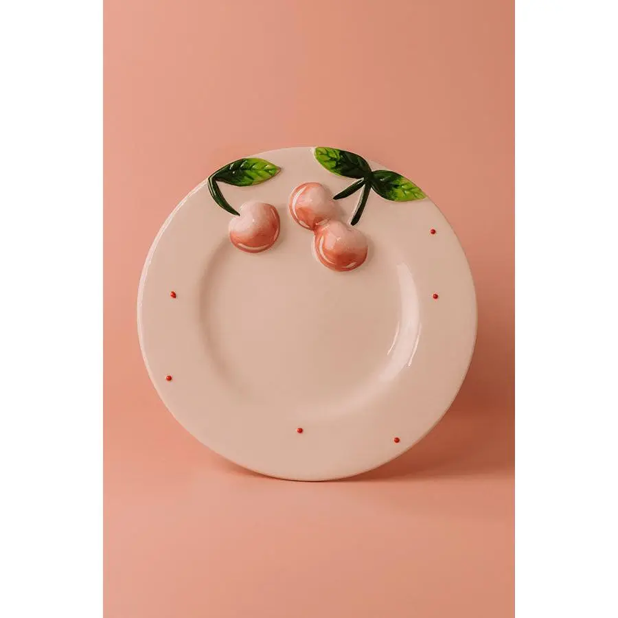 Mon Cheri Hand Painted Stoneware Plate