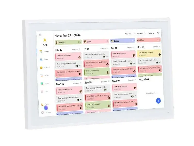 Comix Touchscreen Digital Family Electronic Calendar - Multi-Size 10.1/15.6/21.5/27 In Wall-Mount Smart Organizer, Weekly Planner, Wi-Fi Sync, Color-Coded Magnetic Chore Chart, No Monthly Fee, HD Screen for Busy Families to Foster Responsibility
