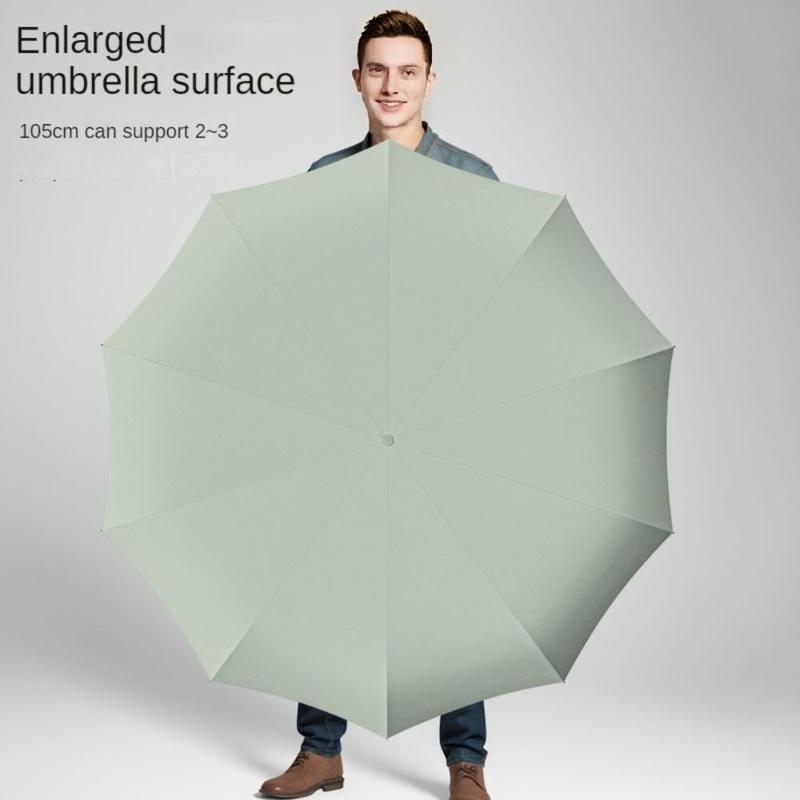 Green Foldable Rainproof Automatic Umbrella, 1 Count Compact Ring Buckle Windproof Reinforced Umbrella, Durable Innovative Sun-protection Folding Umbrella for Women, Pocket Umbrella, Wind Resistant Umbrella, UV Umbrella, Suitable for Rainy Days Outdoor