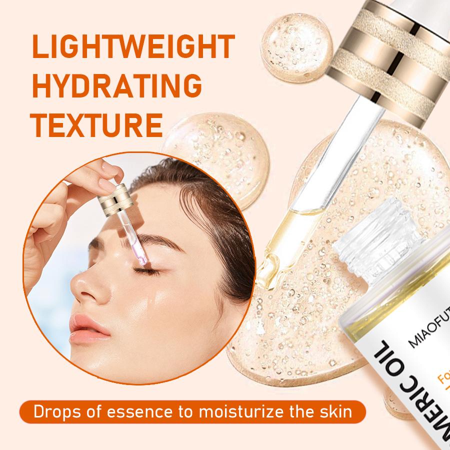 Turmeric Four Piece Skincare Set - Includes Turmeric Massage Oil, Cleansing Mousse, Facial Essential Oil, and Turmeric Soap - Comfortable