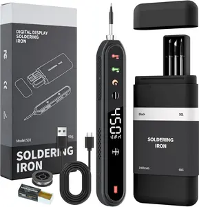 Cordless Soldering Iron Kit with Digital Display, 8s Fast Heat Wireless Welding Pen for Electronics & Laminate DIY Repair