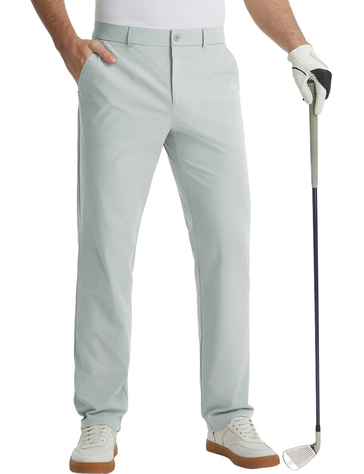 baleaf Men's 30"/ 32" Golf Pants Waist Elastic Stretch Lightweight Dress Pant Casual Slacks for Work Travel with 5 Pockets