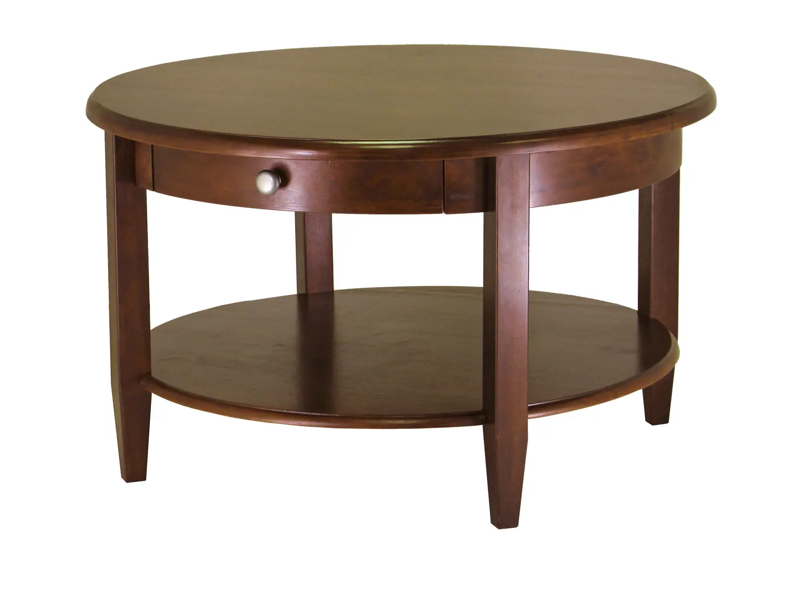Winsome 94231 Concord Round Outdoor Coffee Table - Antique Walnut, Sturdy Outdoor Tables for Patio Use, Outdoor Coffee Tables