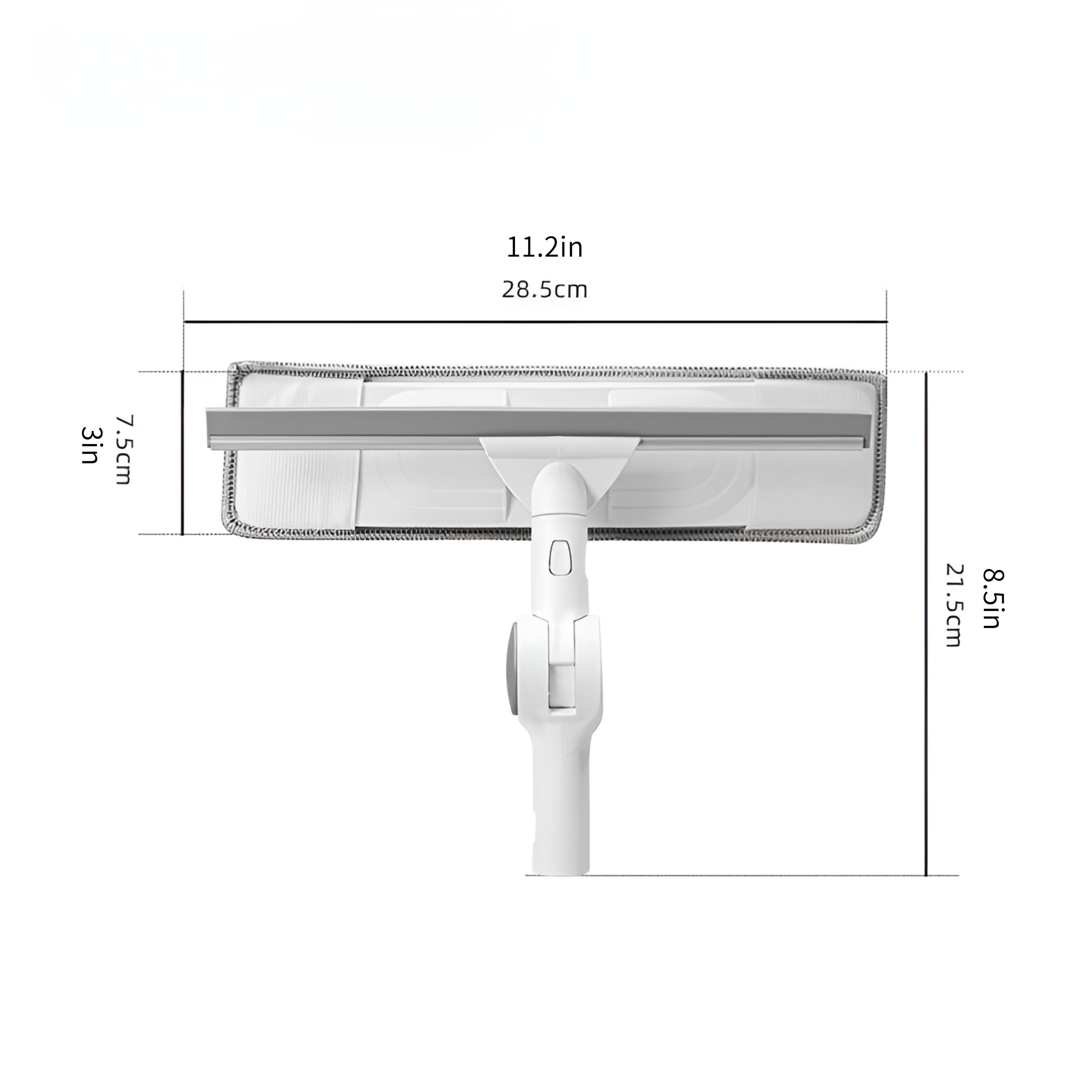 Household Cleaning Tool Kit One Rod Fits All 7 Types of Cleaning Head Replacements Floor Scrub Brush Window Wiper Silicone Broom Squeegee Cleaning Brush Sponge Wiper Clothes Rod for Whole House Cleaning Gift for Women