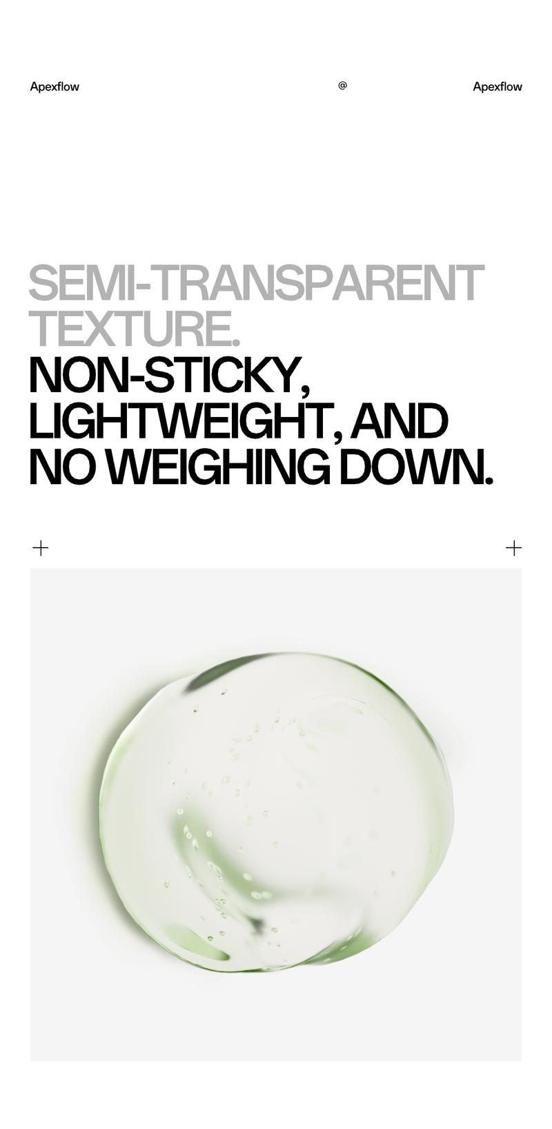 ApexFlow Styling Hair Gel Wet Hair Pompadour, Fresh Scent, Hair Styling, Strong Moisturizing & Long-Lasting Hold Gel for Men