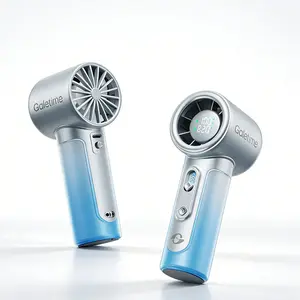 Galetime AI Smart Handheld Fan GT02 - Perfect Summer Gift with 3rd Gen Digital Timer Display, 100 Speeds Icy Cool Wind, 30H Battery Life, Ultra Light 210g Portable Turbo Fan - Ideal for Travel Office Outdoor, Women Girls Teens