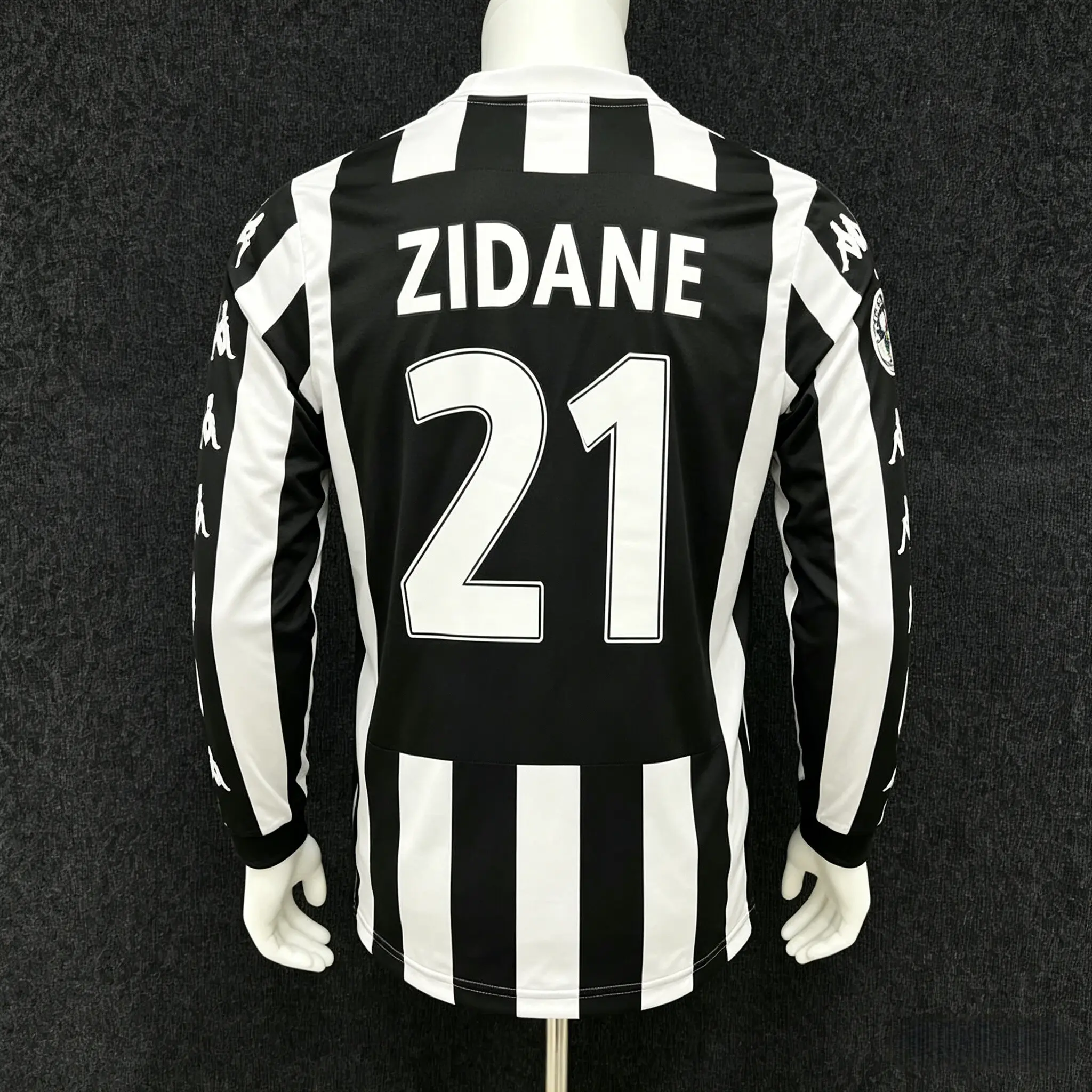 99-00 Home 21 Zidane Long Short Sleeve Jersey Vintage