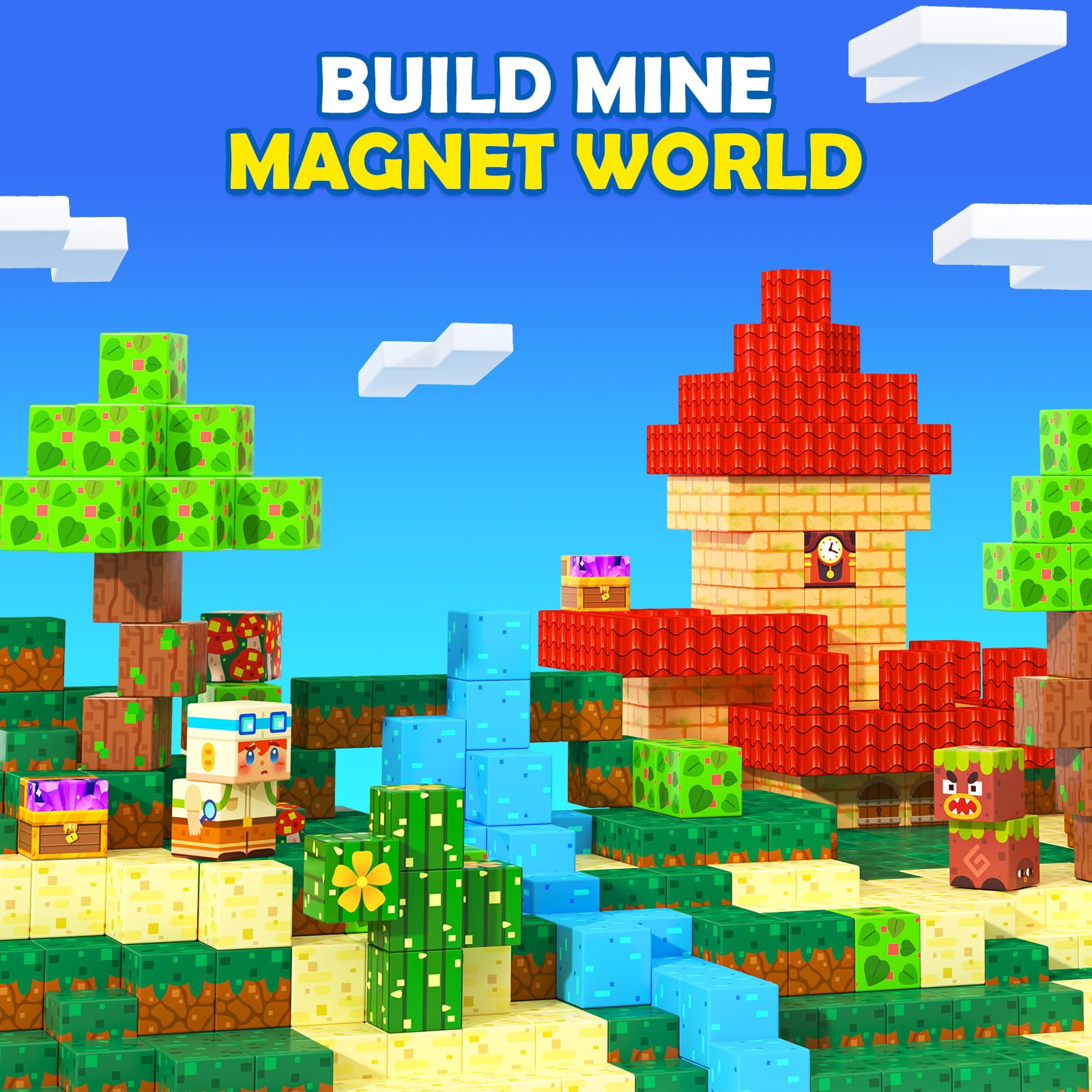 200PCS Magnetic Blocks with Drawstring Bag STEM Educational Sensory Toys Mine Magnet World Birthday Couple Christmas Gifts200PCS Magnetic Blocks with Drawstring Bag STEM Educational Sensory Toys Mine Magnet World Birthday Couple Gifts