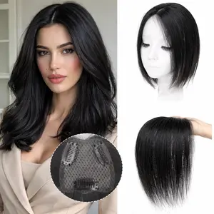 Befunny 10 Inch human hair topper hairextensions ，360° Full Coverage  hairtoppers for Women, Natural Looking and Designed for Thinning Hair