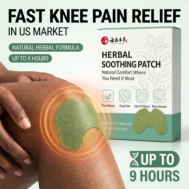 Herbal Knee Patches for Knee Care, 30 Patches per Box for Comfortable Warm Support, Simple Daily Heat Therapy for Busy Lifestyles at Home or On-the-Go, Natural Herbal Relief for Knee and Joint Comfort Gentle Long Lasting bone pain multi-use heat patch