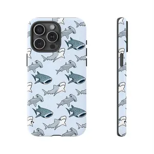 Whale Shark Pattern Phone Case, Shockproof Rugged Cover Dual Layer Soft TPU Hard PC Bumper Hard Shell Design for iPhone 11 12 13 14 15 16 Pro Max Plus Compatible with Samsung Galaxy S25