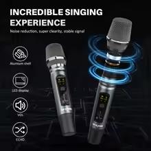 W-KING 330W Peak Bluetooth Speaker, 2 Mics 7.5" Subwoofer, IPX7 Waterproof EQ App Fast Charge 24H Play Guitar Charging Portable