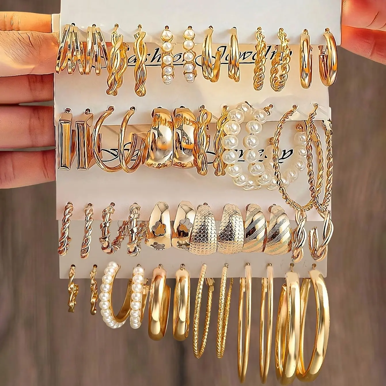 24 Pairs Gold Silver Color Hoop Earrings Set for Women, Hypoallergenic Stainless Steel & Zinc Alloy Earrings Pack with Pearl, Twisted, Chunky & Minimalist Hoops, Trendy TikTok Jewelry for Daily Wear & Gifts