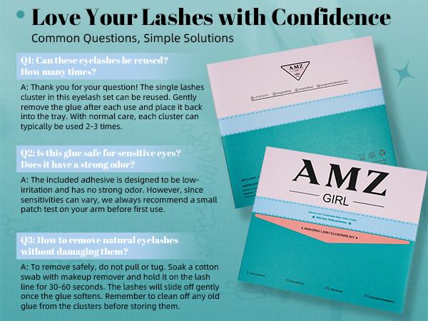AMZGIRL Lash Clusters Kit WildFluff Enhanced D Curl Eyelash Extension Kit WildFlow Lashes Cluster Invisible Band Lash with White Lash Bond and Seal,  Lash Remover and Lash Applicators
