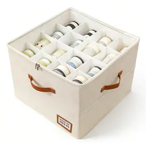 UFORU  Fabric Storage Boxes with Clear Lids, Closet Shoe Organizer, Adjustable Dividers for Custom Storage, Collapsible Space-Saving Bins, Holds 8-16 Pairs - Perfect for Back-to-School Season