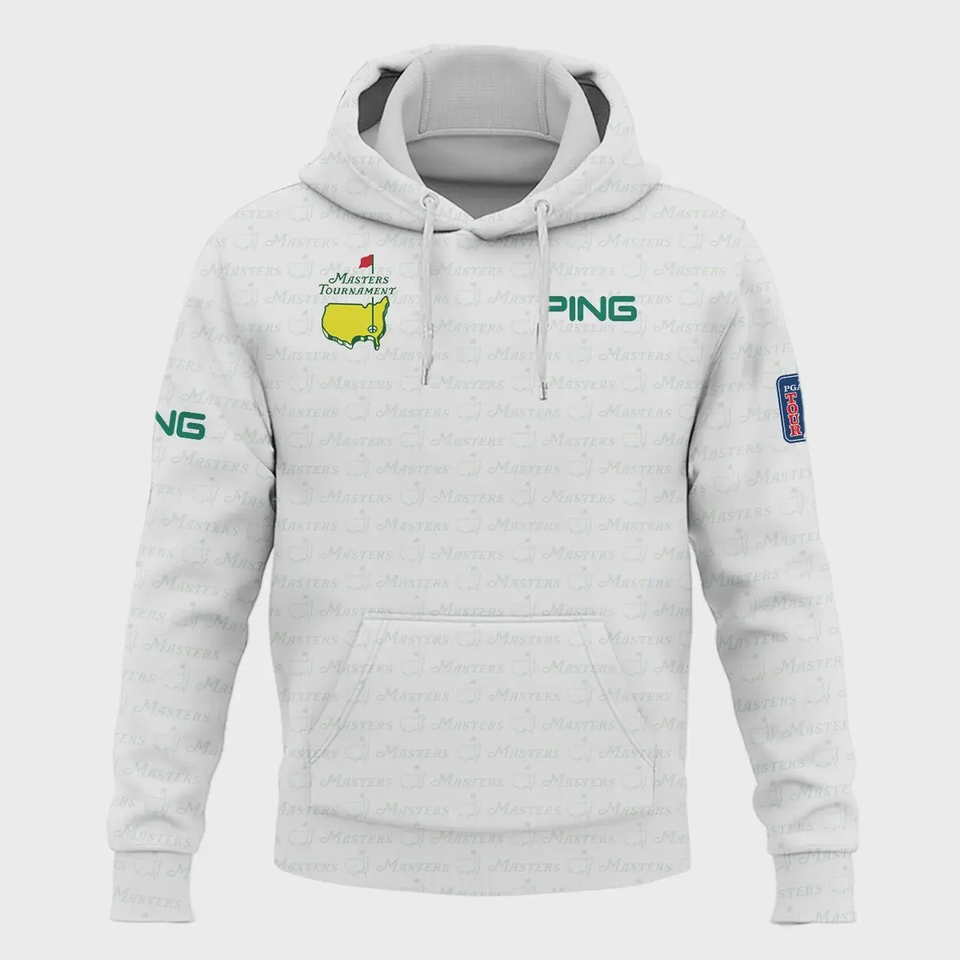 Green & White Golf Masters Tournament Ping All Over Print Hoodie - Stylish Golf Sports Apparel