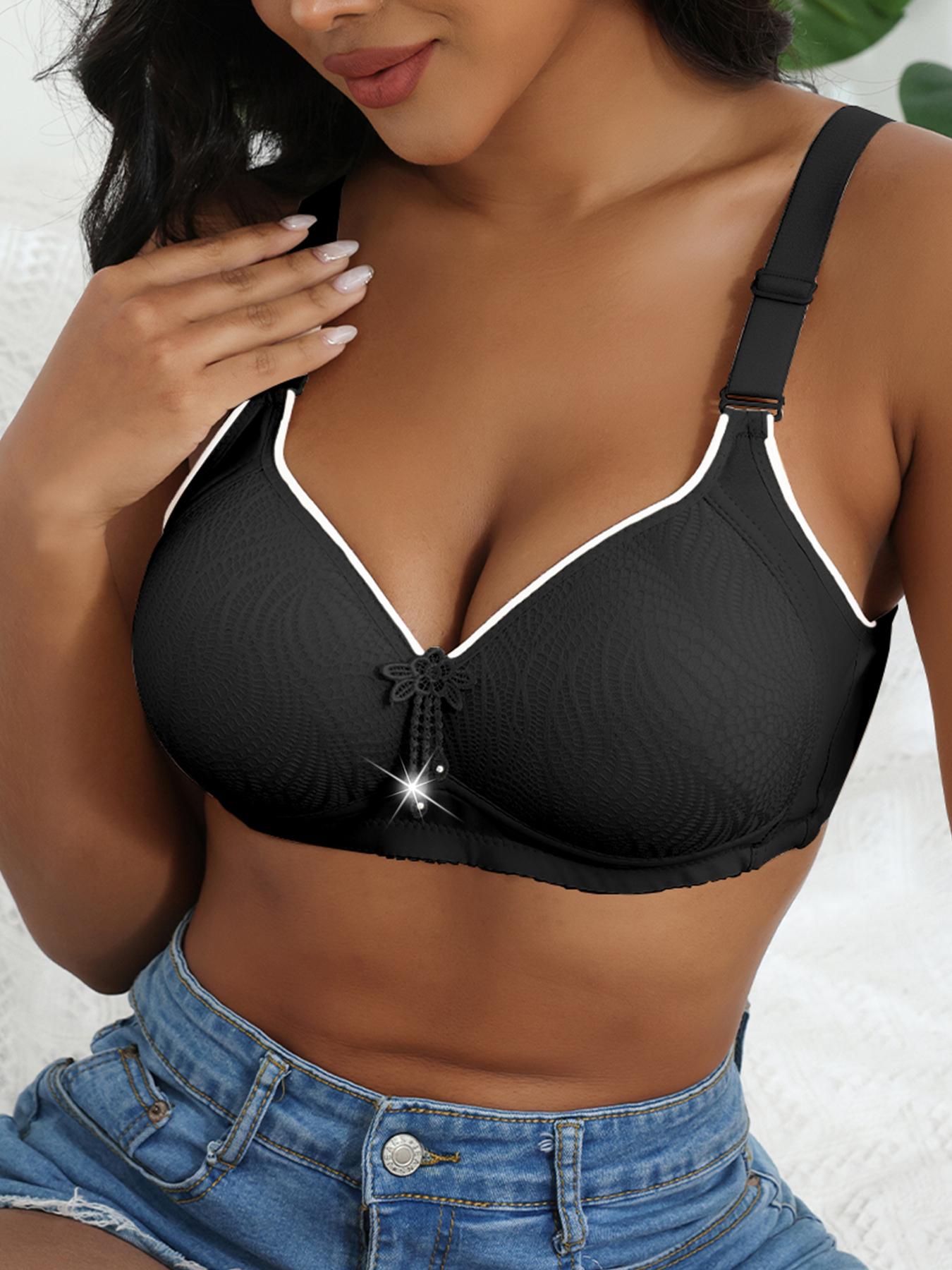 1/3/6PCS Women's Breathable Push Up Bra, Adjustable Strap Soft Comfortand Fit Adjustable Hook & Eye Lingerie Top for Daily Wear, Lingerie for All Seasons, Soft Fabric Bra