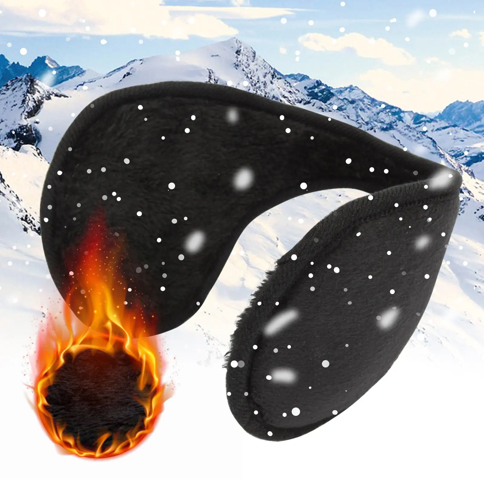 Dazone Winter Ear Muffs for Men Women Fleece Ear Warmers for Cold Weather Running-Behind the Head Earmuffs Adjustable