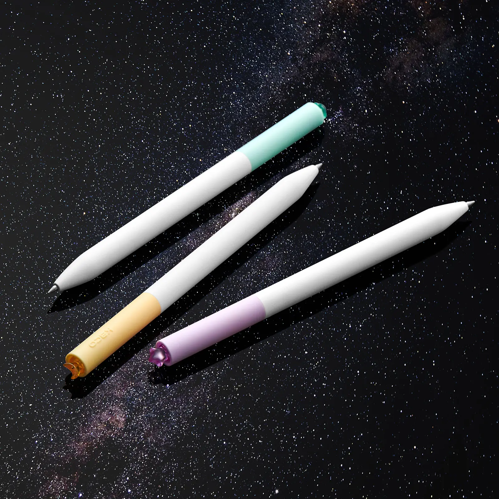 Kaco FIRST COSMOS Gel Ink Pens 3PCS Suite - 0.5mm Fine Point, Quick-Drying Black Ink, Soft Grip, Twistable, Lightweight ABS Material - Ideal for Journaling, Office Supplies, Holiday Gifts