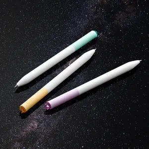 Kaco FIRST Gel Pen 3PCS Suite - 0.5mm Fine Point, Quick Drying Black Ink, Soft Grip,Twistable, Lightweight, ABS Material - Perfect for Journaling, Note Taking, Aesthetic Cute Stationery Gel Pens, for Holiday Gifts Office Supplies