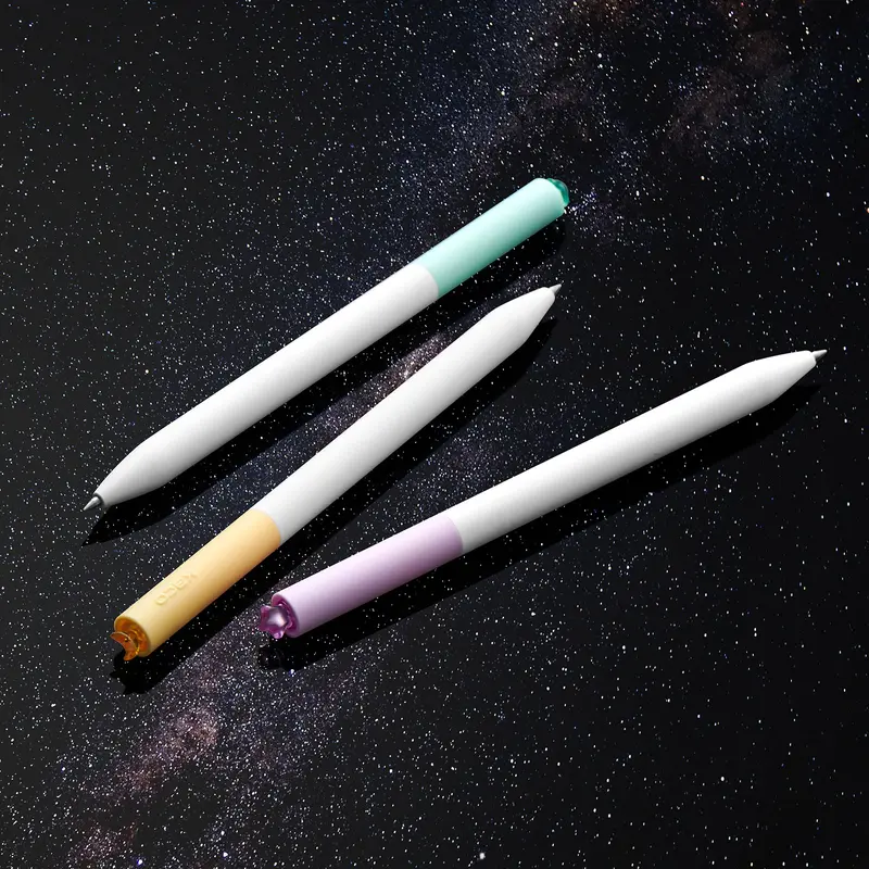 KACO FIRST COSMOS Gel Ink Pens 3PCS Suite - 0.5mm Fine Point, Quick-Drying Black Ink, Soft Grip, Twistable, Lightweight ABS Material - Ideal for Journaling, Office Supplies, Holiday Gifts,BackToSchool