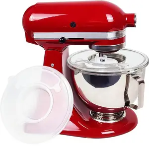 Mixing Bowl Lid 3-Piece Set for 4.5-5 Quart Tilt-Head Stand Mixer, Splash Guard with Pour Spout, Dishwasher Safe, Prevents Overflow
