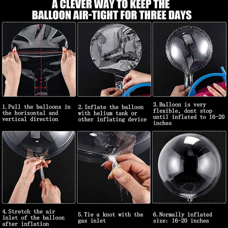 40 Pcs Bobo Balloons Transparent Bubble Bobo Balloon Party Bobo Balloons Clean Bobo Balloons for Christmas Wedding