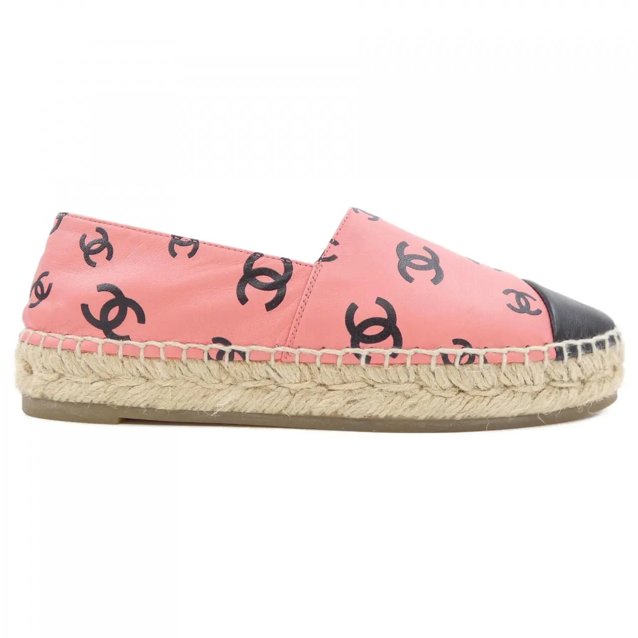 Pre-owned CHANEL Lambskin Small Leather Goods Espadrille Shoes