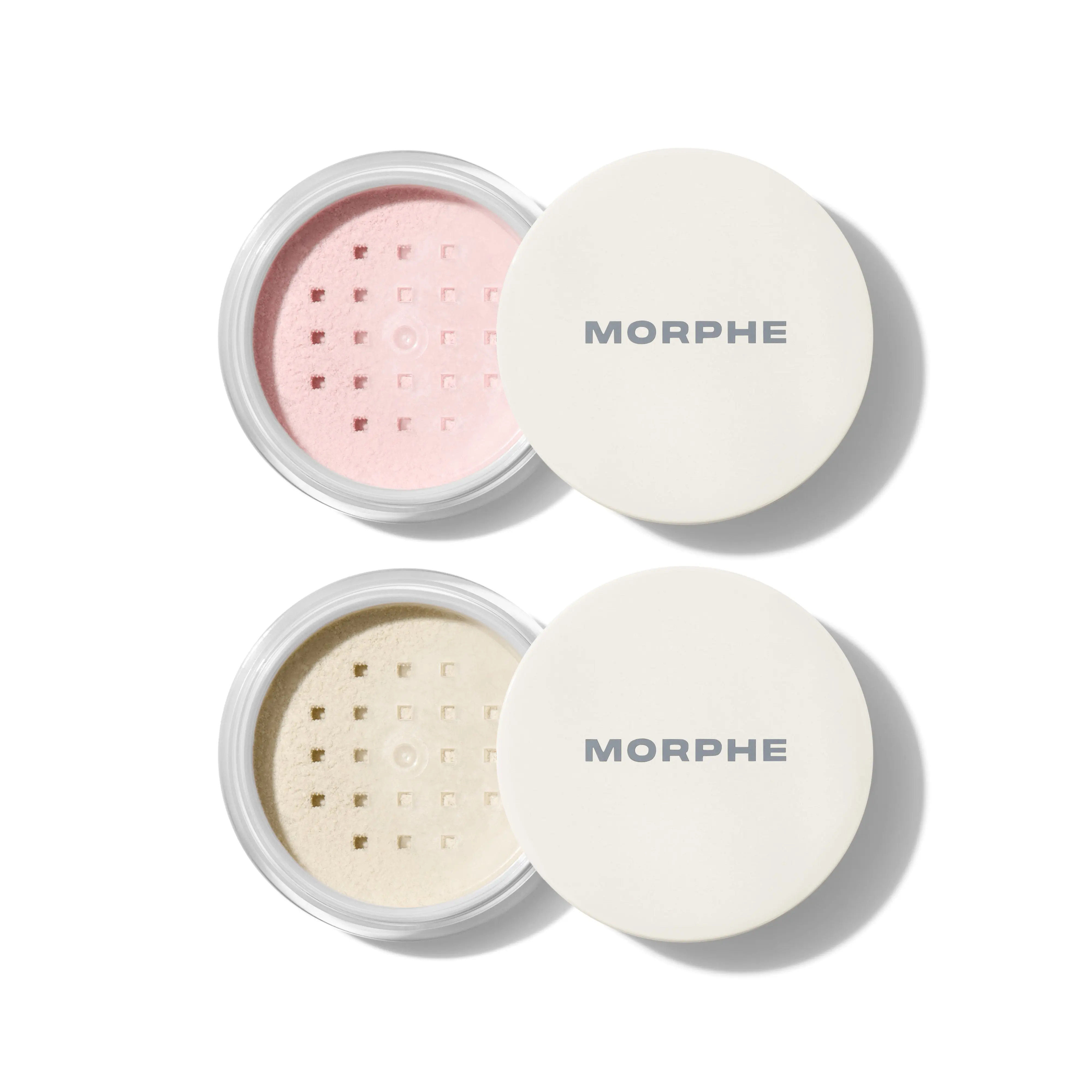 Morphe Totally Set Mini Brighten & Set Duo — Talc-Free Silky Loose Setting Powders for All Skin Types