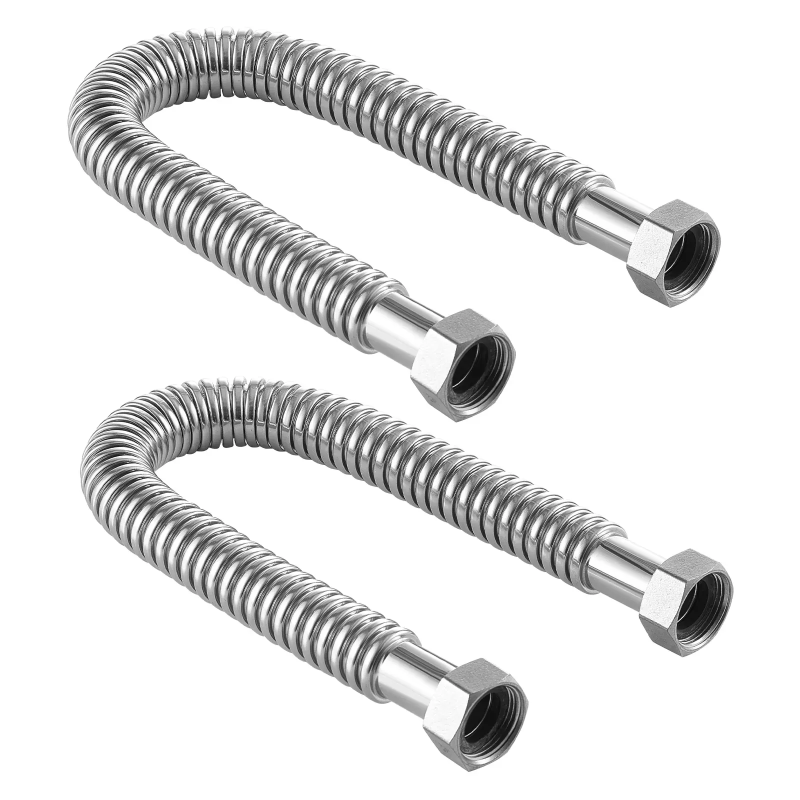 【summerfinds】VEVOR Water Heater Kit, 24 Inch Length Water Heater Flex Connector, Waters Heaters Installation Kit with 1" FIP x 1" FIP Inlet & Outlet Connection for Bathroom, Kitchen, Laundry Room, Boiler Room