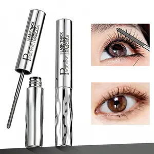 Threaded Steel Pipe Mascara Wand with Fiber-Infused Formula, Lengthening and Volumizing Effect, Waterproof Sweat-Resistant 3D Curl Hold, No Clumps No Flakes, Long-Lasting Definition for Everyday Makeup Looks