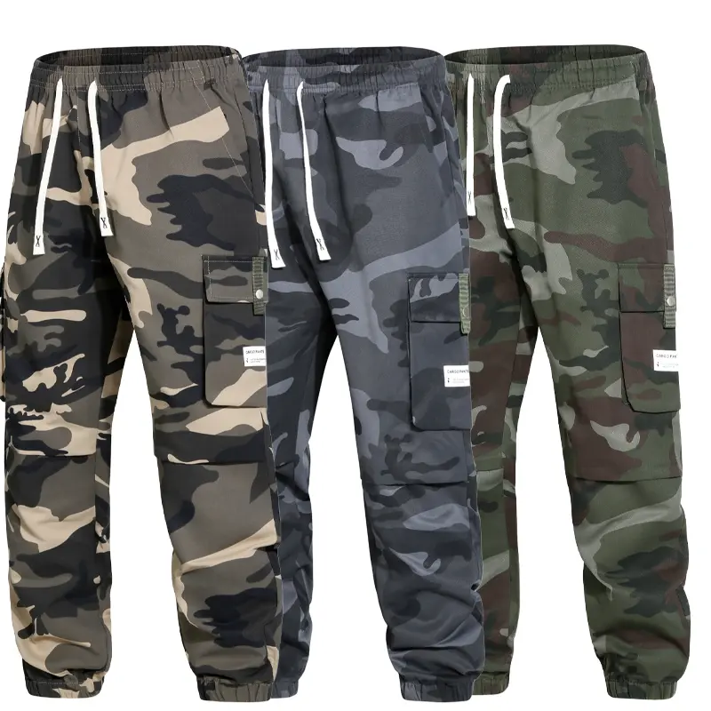3-Pack Men's Camo Cargo Pants, Spring Fall Loose Trendy Multi-Pocket Wear Resistant Work Pants，cargo pants for men，pantalones para hombre Classic Shorts Casual Multipocket