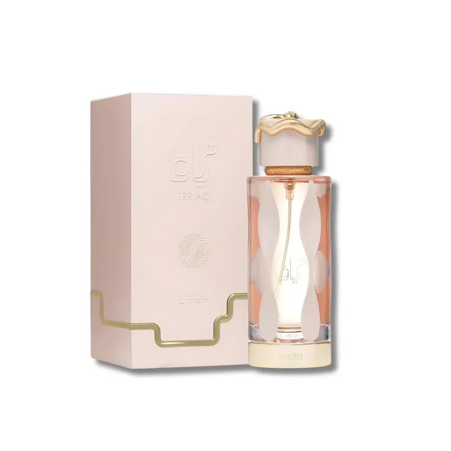 Lattafa Teriaq Perfume Spray, 3.4 oz (3 to 3.9 fl oz) | Long-Lasting Sweet Gourmand Fragrances for Adults | All Seasons Scent with Honey, Vanilla & Caramel Notes, Signature Scent, Irresistible Sweet Scent