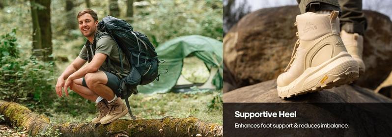 NORTIV 8 Men's Military Tactical Boot Lightweight Comfortable Boots for Work All Day Side Zipper Motorcycle Combat Hiking Boots 8 Inches Metrostrike Outdoor Footwear