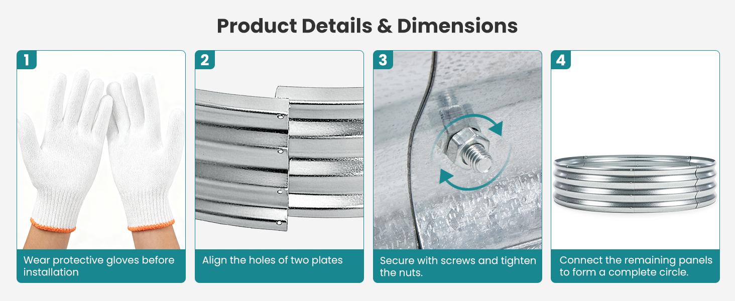 Round Fire Ring Pit Outdoor Camp Firepit Heavy Duty Galvanized Steel Foldable Outside Wood Burning Bonfire Fire Pit Ring for Camping Backyard Garden Beach Yard Gatherings