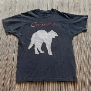 Gildan Men's Women's Black T-shirt, Cat Cocteau Twins Vintage Graphic Tee, Dreamy 90s Alternative Vibe, Gifts Shirt, Unisex Vintage Graphic Tees Gothic Grunge Y2k Emo Scene Amity Affliction Style Clothes Men Women Streetwear
