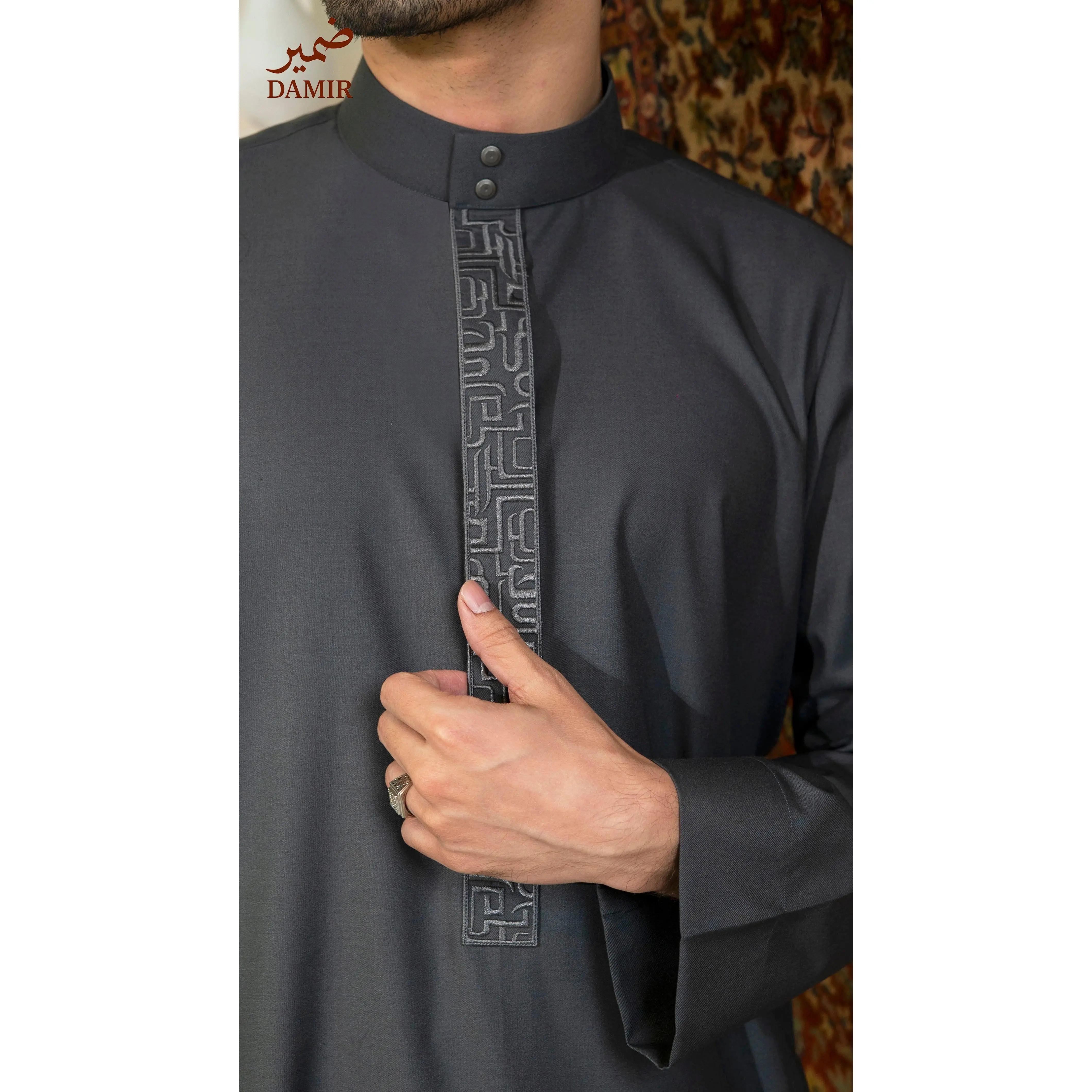 Damir Essential Thobe – Charcoal Gray