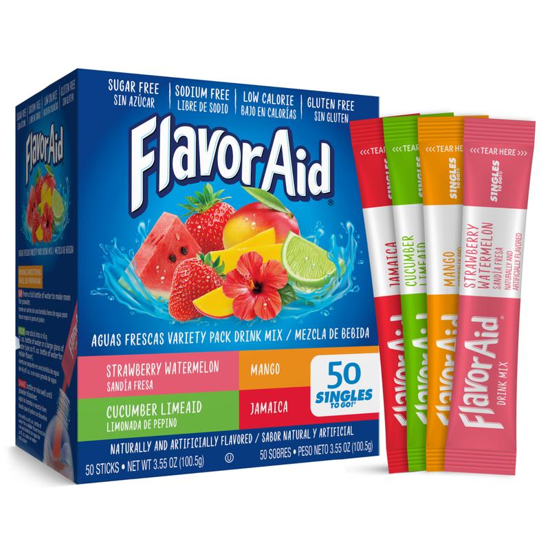 Flavor Aid Aguas Frescas Singles To Go Variety Pack, Powdered Drink Mix