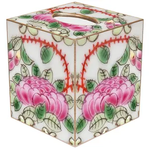 TB6823-Rose Medallion Tissue Box Cover