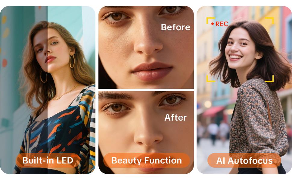 W&O Digital Camera,Portable CCD Cameras Gifts,HD Digital Video Cameras Toddler,Portable Toy 3-10 Ages Girls Boys,32GB TF Card Rechargeable Wireless