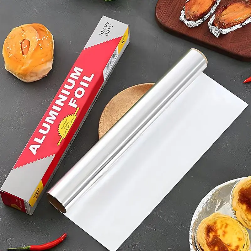 6pcs Thick Durable Aluminium Foil Rolls - Disposable Kitchenware, Oven-Safe Foil Cover for Food Packaging, Barbecues, Home & Restaurant Use